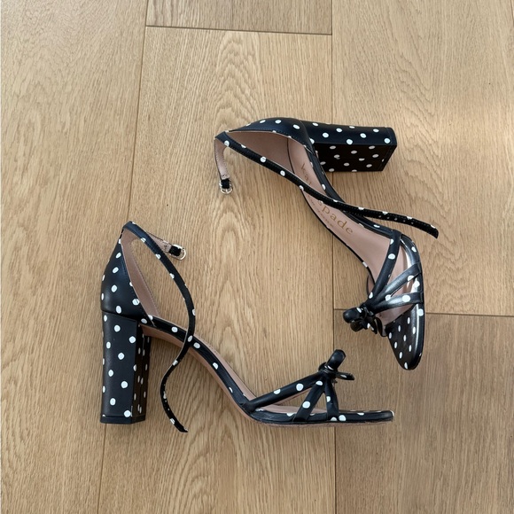 Kate Spade Black Polka Dot Women's Heels - Picture 4 of 9
